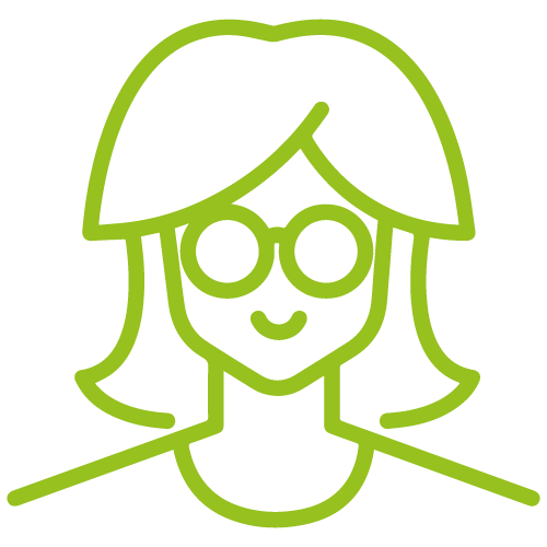 Grafik Frau mit Brille